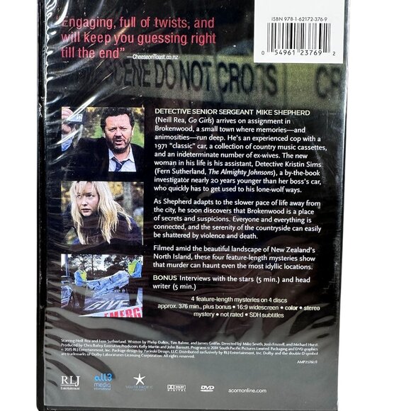 The Brokenwood Mysteries Series 1 DVD Set 4‎ Discs 376 Min Acorn TV Widescreen - Picture 2 of 15